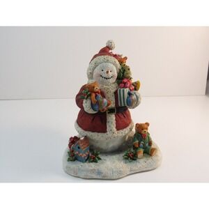 Susan Winget Sam's Magical Pack Snowman Figurine 7.5in Holiday Decor